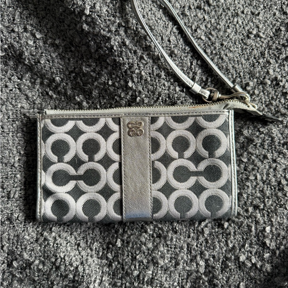 Coach Patterned Wristlet